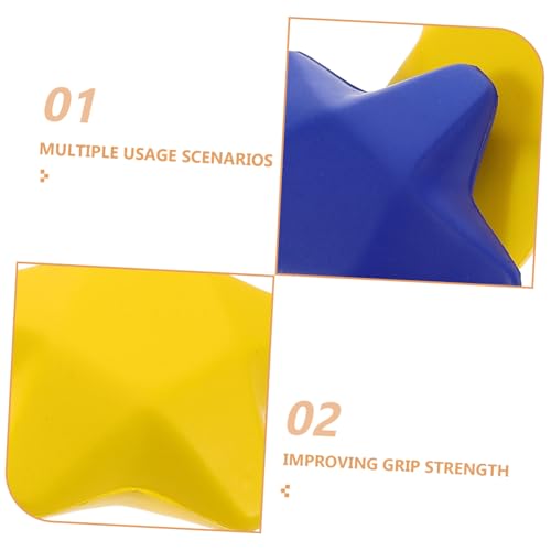 FUNOMOCYA 6 Stück Teiliges Stressbälle Sternform Bunte Pu Schaumstoff Quetschbälle für Erwachsene Antistress spielzeuge für Büro Schule und Zuhause Farbenfrohe Stressbälle von FUNOMOCYA