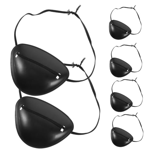 FUNOMOCYA 6 Stück Verstellbare Piraten Augenklappe Schwarz Leicht Komfortabel für Halloween Kostüm Party Cosplay Theater Zubehör FUNOMOCYA 6 Stück Verstellbare Piraten Augenklappe Schwarz Leicht Komfortabel für Halloween Kostüm Party Cosplay Theater Zubehör von FUNOMOCYA