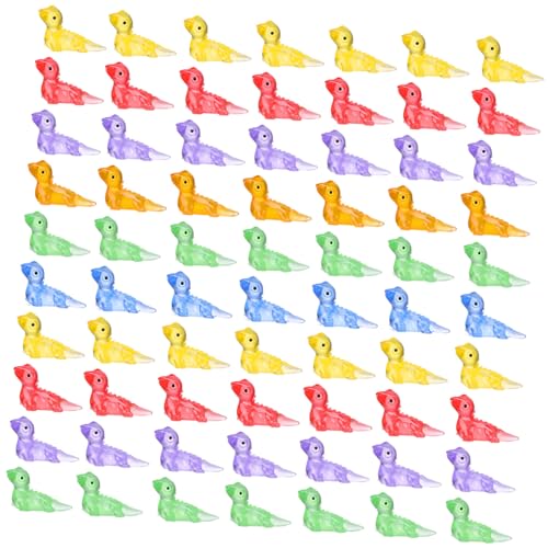 FUNOMOCYA 60 Stück Teiliges Mini Harz Eidechsen Figuren Leuchtende Reptilien Miniaturen Bunte Garten Deko Draußen Micro Landschaft DIY Dekoration für Aquarium und Terrarium von FUNOMOCYA