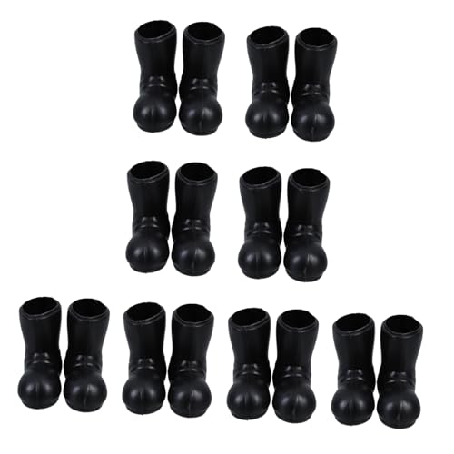 FUNOMOCYA 7 Paare Mini Weihnachtsmann Stiefel Miniatur Dekorative Puppenhaus Schuhe Zubehör Kreative DIY Weihnachtsdeko für Desktop Ornament von FUNOMOCYA