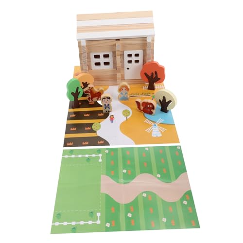 FUNOMOCYA 75 Stück Teiliges Holzbau Kit für Kreative Bauklötze Räumlichem und Problemlösungsfähigkeiten für DIY Projekte und Puppenhaus Dekorationen von FUNOMOCYA