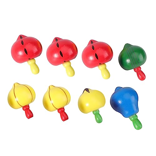 FUNOMOCYA 8 Stück Holzspielzeug Teiliges Bunte Obst Drehtops für Motorikspielzeug Hand Augen Koordination Kreativ und Interaktiv Geeignet für Jungen und Mädchen von FUNOMOCYA