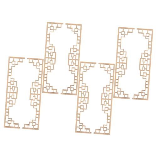 FUNOMOCYA 8 Stück Teiliges Chinesisches Miniatur Holzfaltbildschirm Unbehandelte DIY Möbel Stabile Konstruktion Vielseitig Bemalbar Kompatibel mit Puppenhaus Wohnzimmer von FUNOMOCYA