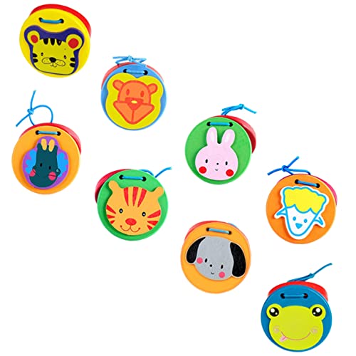 FUNOMOCYA 8 Stück Teiliges Holz Kastagnetten für Kleinkinder Tiermotive Musikinstrument für Frühes Lernen und Kreativitätsentwicklung für Vorschulkinder und Musikalische Bildung FUNOMOCYA 8 Stück Teiliges Holz Kastagnetten für Kleinkinder Tiermotive Musikinstrument für Frühes Lernen und Kreativitätsentwicklung für Vorschulkinder und Musikalische Bildung von FUNOMOCYA