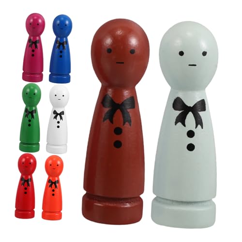 FUNOMOCYA 8 Stück Teiliges Holzpuppen Set mit Augen und Schleifendruck Sicher Glatte Spielfiguren Hand Auge Koordination und Emotionaler Entwicklung Vielseitig für Zuhause Kindergarten und FUNOMOCYA 8 Stück Teiliges Holzpuppen Set mit Augen und Schleifendruck Sicher Glatte Spielfiguren Hand Auge Koordination und Emotionaler Entwicklung Vielseitig für Zuhause Kindergarten und von FUNOMOCYA