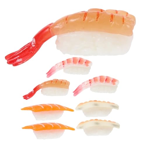 FUNOMOCYA 8 Stück Teiliges Künstliches Realistische Detailgetreue Sushi Modelle für Dekoration Fotografie Requisiten und Lernspielzeug Langlebig Farbecht Sicher für Party Wohnraumgestaltung von FUNOMOCYA