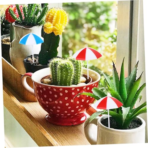 FUNOMOCYA 8 Stück Teiliges Mini Strandsonnenschirm Stabile Miniatur deko für Puppenhaus Fenster Pflanzenlandschaften Leicht Geeignet für Sukkulenten und DIY mikrolandschaften von FUNOMOCYA