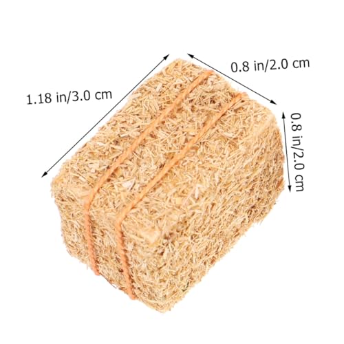 FUNOMOCYA 8 Stück Teiliges Mini Strohballen Künstliche Mini Heuballen als Puppenhaus Zubehör Realistische Miniatur Bauernhof Dekoration für Garten DIY Landschaft Leichte und Stabile Figuren von FUNOMOCYA