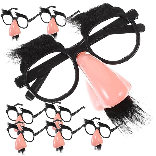 FUNOMOCYA 8 Stück Teiliges Party Brillenset mit Großer Lustiger Nase und Schnurrbart Kunststoff Requisite für Erwachsene und Teens für Halloween Karneval Cosplay und Kostümpartys FUNOMOCYA 8 Stück Teiliges Party Brillenset mit Großer Lustiger Nase und Schnurrbart Kunststoff Requisite für Erwachsene und Teens für Halloween Karneval Cosplay und Kostümpartys von FUNOMOCYA