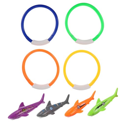 FUNOMOCYA 8 Stück Teiliges Poolspielzeug mit Bunten Weichen Tauchringen und Schweren Meeres Tauchspielzeugen Farbenfrohes Unterwasser Wasserspielzeug für Schwimmbad Tauchtraining Sommerspaß FUNOMOCYA 8 Stück Teiliges Poolspielzeug mit Bunten Weichen Tauchringen und Schweren Meeres Tauchspielzeugen Farbenfrohes Unterwasser Wasserspielzeug für Schwimmbad Tauchtraining Sommerspaß von FUNOMOCYA