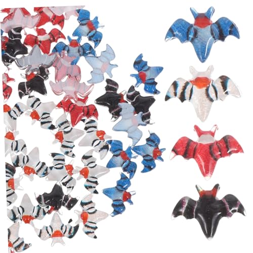 FUNOMOCYA 80 Stück Teiliges Halloween Mini Fledermäuse Micro Miniature Bat Figurines aus Resin Bunte Cartoon Flat Backs für DIY Basteln Puppenhaus Scrapbooking und Dekoration FUNOMOCYA 80 Stück Teiliges Halloween Mini Fledermäuse Micro Miniature Bat Figurines aus Resin Bunte Cartoon Flat Backs für DIY Basteln Puppenhaus Scrapbooking und Dekoration von FUNOMOCYA
