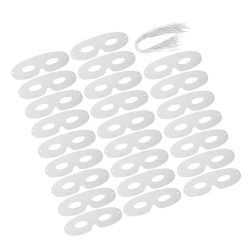FUNOMOCYA 80 Stück Teiliges Weiße Papiermasken zum Bemalen Stabile Blanko Masquerade Masken für Damen DIY Kostüm Masken für Fasching Karneval und Cosplay von FUNOMOCYA