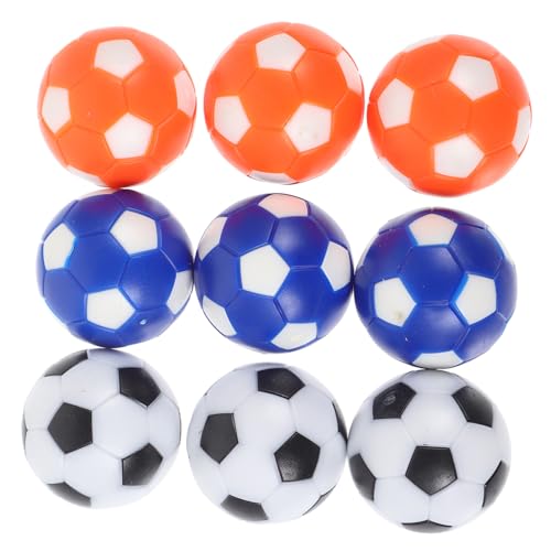 FUNOMOCYA 9 Stück Teiliges Bunte Foosball Tischfußball Ersatzbälle aus Robustem HIPS Geeignet für Standard Tischkicker Langlebig Glatt und Farbintensiv für Mini Tischfußballspiele von FUNOMOCYA