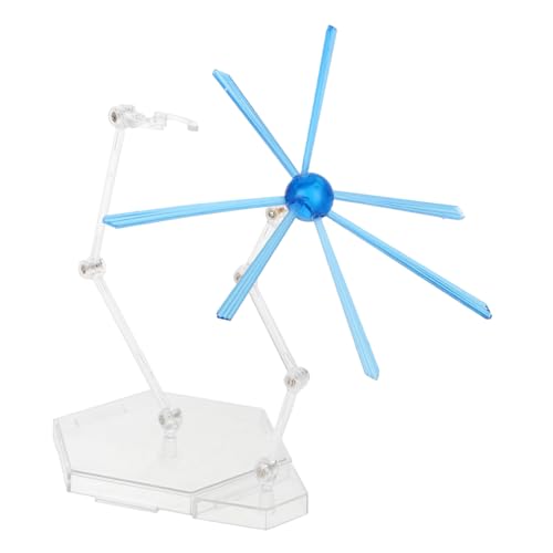 FUNOMOCYA Action Figure Display Stand mit Spezialeffekten Verstellbare Figur Basis für Bewegliche Figuren Stabile Montage Blau Robustes Modell Zubehör für Dynamische Puppenpräsentation von FUNOMOCYA