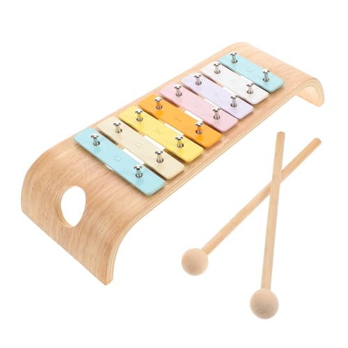 FUNOMOCYA Aluminium Glockenspiel mit Schlägeln Pädagogisches Xylophon für Kognitives Klarer Klang Musik Instrument für Vorschulkinder Fördert Musikalische Entwicklung von FUNOMOCYA