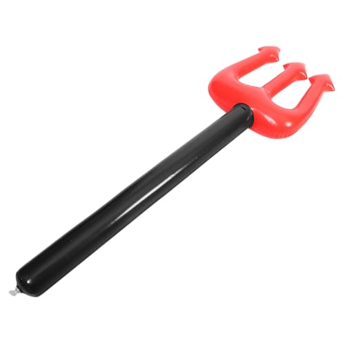 FUNOMOCYA Aufblasbare Rote Teufelsgabel aus PVC für Halloween Kostüm Langlebiges Spaßspielzeug und Partyrequisite Sicheres Material für Bühnenauftritte und Karneval von FUNOMOCYA