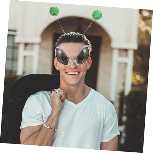 FUNOMOCYA Außerirdisches Stirnband mit Sonnenbrille Kreativer Haarschmuck für Halloween Party Kostüm Robustes Einzigartiges Design in Silber und Grün Vielseitig für Outdoor Aktivitäten FUNOMOCYA Außerirdisches Stirnband mit Sonnenbrille Kreativer Haarschmuck für Halloween Party Kostüm Robustes Einzigartiges Design in Silber und Grün Vielseitig für Outdoor Aktivitäten von FUNOMOCYA