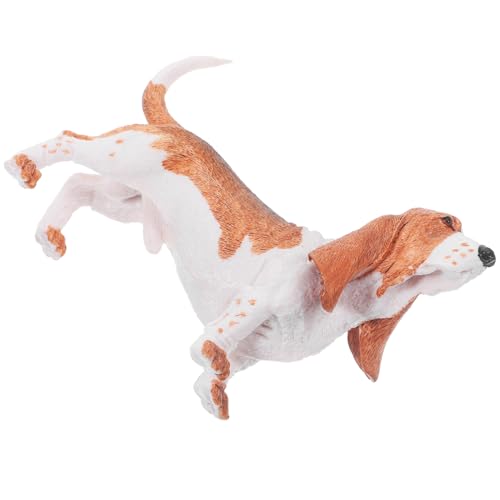 FUNOMOCYA Basset Dog Modell Dekorative Hundestatue für Schreibtisch Realistische Dekofigur für Vielseitig Einsetzbar Leicht und Tragbar für Hundeliebhaber von FUNOMOCYA