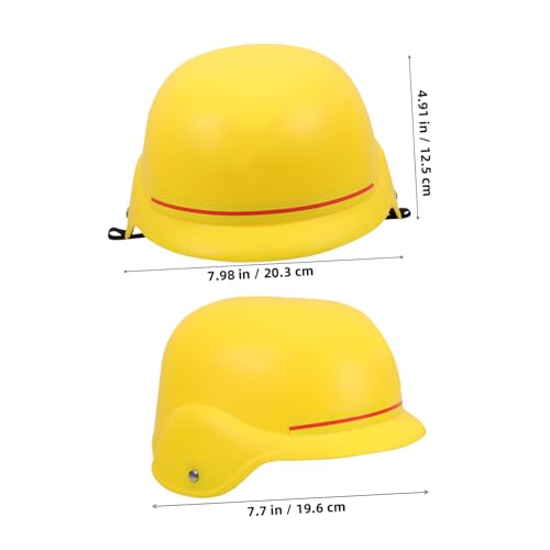 FUNOMOCYA Bauarbeiter Helm Gelb Robustes Kostümzubehör für Rollenspiele Fördert Problemlösung und Kreativität für Geburtstagsfeiern und Fasching von FUNOMOCYA