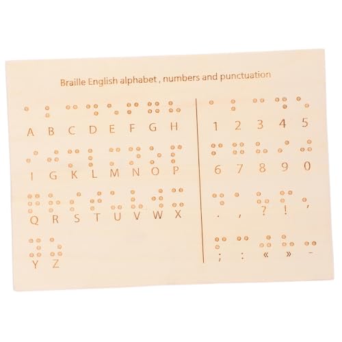 FUNOMOCYA Braille-unterrichtsgeräte Zahlen Lernangebot Für Blinde Menschen Braille-nummerntafel Lernwerkzeug Zum Schreiben Braille-buchstabendiagramm Braille-lernwerkzeug Erzogen Beige Holz FUNOMOCYA Braille-unterrichtsgeräte Zahlen Lernangebot Für Blinde Menschen Braille-nummerntafel Lernwerkzeug Zum Schreiben Braille-buchstabendiagramm Braille-lernwerkzeug Erzogen Beige Holz von FUNOMOCYA
