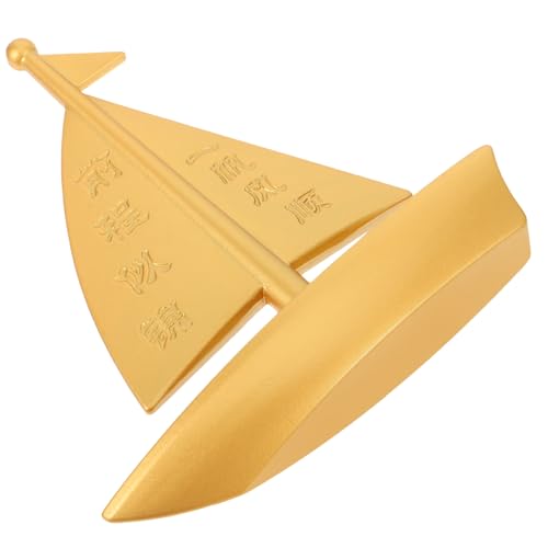 FUNOMOCYA Brass Segelboot Modell Kreative Tischdekoration für Innenräume Langlebig und Leicht für und Stilvolle Wohnaccessoires von FUNOMOCYA