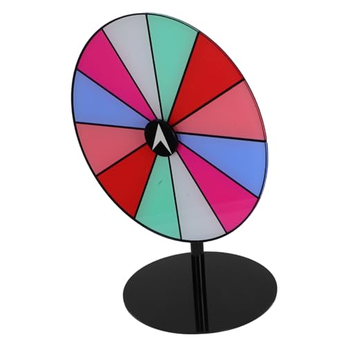 FUNOMOCYA Buntes Drehbares Tisch preisauswahlrad mit Stabilem Sockel Leicht Tragbar und Individuell Beschriftbar für Interaktive Spiele und Festliche Events Wie Partys und Feiern von FUNOMOCYA