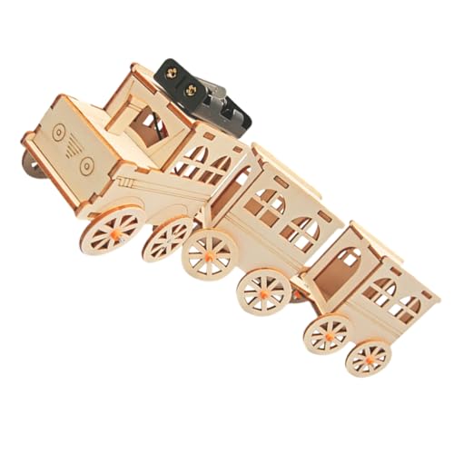 FUNOMOCYA DIY Holz Zug Set Unbemaltes Modell für Kreativität und Kompatibel mit Verschiedenen Schienensystemen für Endlosen Spielspaß von FUNOMOCYA