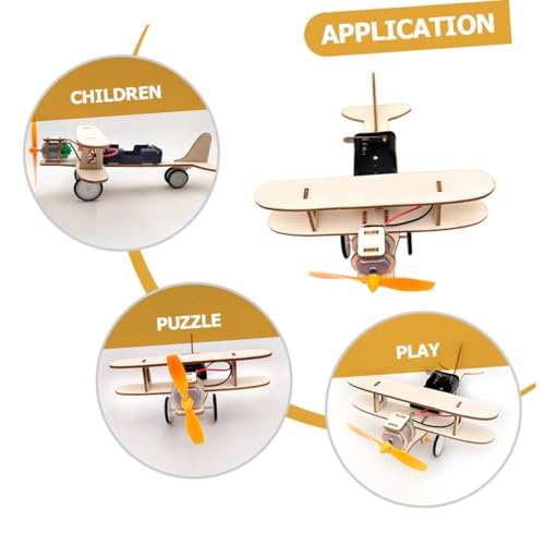 FUNOMOCYA DIY Holzflugzeug Bausatz Pädagogisches Handmontiertes Segelflugzeug Modell aus Holz Kreatives Lernspielzeug für Fördert Praktische Fähigkeiten und Handwerkliches Geschick von FUNOMOCYA
