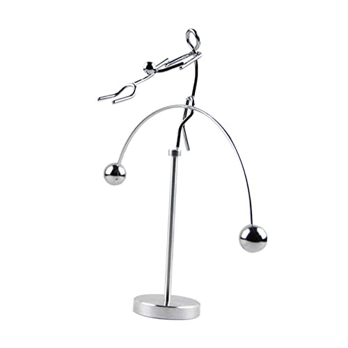 FUNOMOCYA Desktop Couple Design Balance Ball Ornament Metallisches Physikspielzeug für Schreibtischdekoration und Bildung für Wissenschaftsfreunde und Klassenzimmer von FUNOMOCYA