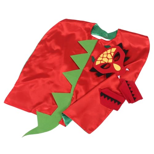 FUNOMOCYA Dinosaurier Kostüm Umhang für Atmungsaktiv Leicht Robust Cartoon Dino Cape mit Krallen für Jungen Mädchen Party Geburtstag Rollenspiel von FUNOMOCYA