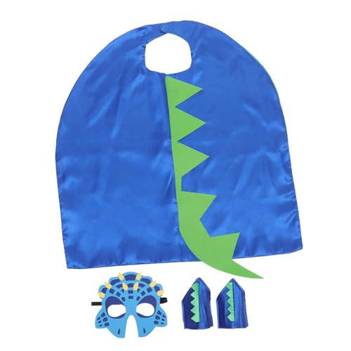 FUNOMOCYA Dinosaurier Kostüm Umhang und Maske Robust Langlebig Party Cosplay Bühnenkostüm für Jungen Mädchen Fasching Karneval Verkleidung von FUNOMOCYA