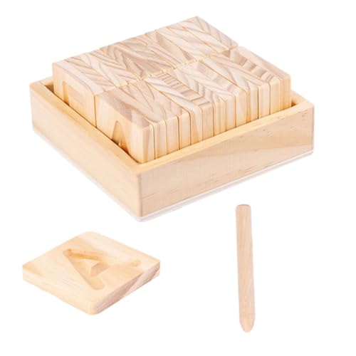 FUNOMOCYA Doppelseitiges Holz Lernspielzeug Buchstabenerkennung Übungsboard für Vorschulkinder Pädagogisches Alphabet Schreib und Erkennungsbrett Kreatives Lernspielzeug von FUNOMOCYA