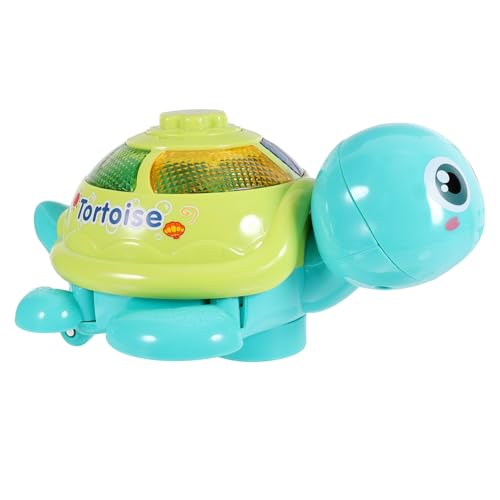 FUNOMOCYA Elektrisches Schildkröten Musik und Licht Laufende Automatische Richtungsänderung Batteriebetriebenes Farbenfrohe Realistische Krabbeltier Dekoration für Zufällige Zufällige Farbe von FUNOMOCYA