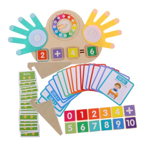 FUNOMOCYA Fingerzähler Lernspielzeug Holzspielzeug mit Tiermotiven Zahlen Farbenerkennung Interaktives Mathematik-handspiel für Kleinkinder Vorschule Heim Klassenraumeinsatz von FUNOMOCYA