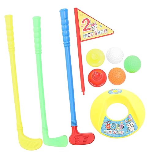 FUNOMOCYA Golfspiel Set aus Natürlichem Robustes Mini Golfspielzeug Fördert Bewegung und Geschicklichkeit Geeignet für Ab Jahren für Jungen und Mädchen Farbauswahl Zufällig Zufällige Farbe von FUNOMOCYA
