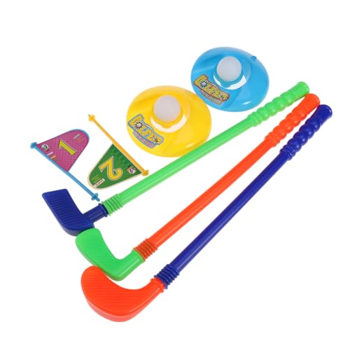 FUNOMOCYA Golfspielzeug aus Robustem Abs Kunststoff Buntes Golf Indoor und Outdoor Fördert Hand Auge koordination Motorische Entwicklung und Gemeinsames von Eltern und Zufällige Farbe von FUNOMOCYA