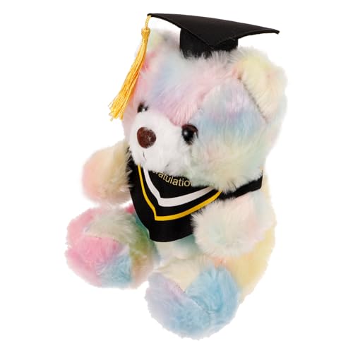 FUNOMOCYA Graduation Plüschbär Kuscheltier Weicher Stoffbär mit Doktorhut Niedliches Abschlussgeschenk Sammlerfigur für Sofa Schlafzimmer Schreibtisch Dekoration von FUNOMOCYA
