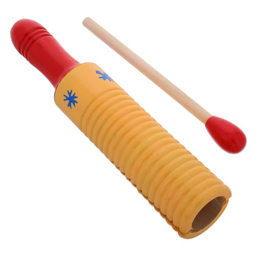 FUNOMOCYA Guiro -Instrument Mit Stick Vorschule Bildungsmusik Spielzeug Holzpercussion Rhythmus Block Für Kinder Früh Musikausbildung von FUNOMOCYA