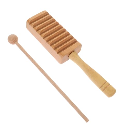 FUNOMOCYA Guiro Musikinstrument Pädagogisches Schlaginstrument aus Holz Leicht und Sicher für Kleinkinder Fördert Gehör und Sehsinn für Drinnen und Draußen für Musikbegeisterte von FUNOMOCYA