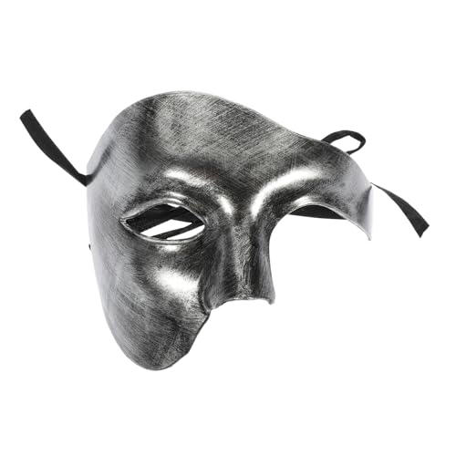 FUNOMOCYA Halbgesichts Masquerade Maske Vintage Silber Tragbare Ein Augen Party Maske Verstellbar Festival Zubehör für Halloween Karneval und Cosplay FUNOMOCYA Halbgesichts Masquerade Maske Vintage Silber Tragbare Ein Augen Party Maske Verstellbar Festival Zubehör für Halloween Karneval und Cosplay von FUNOMOCYA