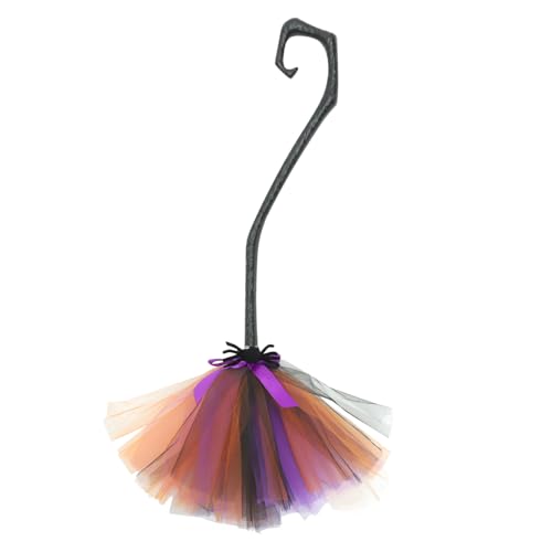 FUNOMOCYA Halloween Cosplay Hexenbesen mit Abnehmbarem Stiel Leichtes Hexen Requisit für Hexen Partys Kostümfestivals und Bühnenauftritte Handlich und Tragbar Geeignet für Halloween von FUNOMOCYA