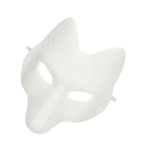 FUNOMOCYA Halloween DIY Fuchsmaske zum Bemalen Leere Tiermaske für Erwachsene und Vielseitiges Party und Maskerade Accessoire für Fasching Karneval Cosplay und von FUNOMOCYA