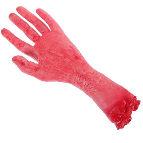 FUNOMOCYA Halloween Deko Abgetrennte Hand Modell Mittelgroß Linke Hand Realistisch Gefälschte Horror Requisite Leichtes Material Gruselige Party Dekoration für Spukhaus von FUNOMOCYA