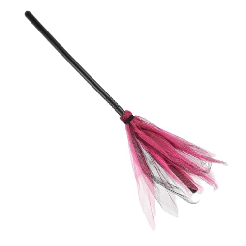 FUNOMOCYA Halloween Deko Hexenbesen mit Roter Mesh Robustes Kunststoff Hexenkostüm Zubehör für Erwachsene Wiederverwendbarer Besen für Party Cosplay und Hexen Mottoveranstaltungen FUNOMOCYA Halloween Deko Hexenbesen mit Roter Mesh Robustes Kunststoff Hexenkostüm Zubehör für Erwachsene Wiederverwendbarer Besen für Party Cosplay und Hexen Mottoveranstaltungen von FUNOMOCYA