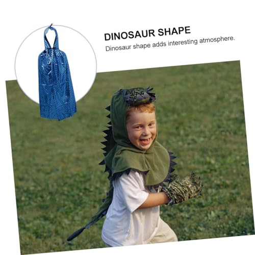 FUNOMOCYA Halloween Dinosaurier Umhang mit Kapuze Buntes Kostüm Cape Spezielles Design für Fasching Karneval und Party Bequem und Auffällig für Jungen und Mädchen von FUNOMOCYA