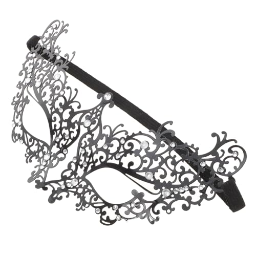 FUNOMOCYA Halloween Metall Halbgesichtsmaske Damen Party Maske mit Weißem Strass für Halloween Kostüme Karneval Cosplay und Maskenball FUNOMOCYA Halloween Metall Halbgesichtsmaske Damen Party Maske mit Weißem Strass für Halloween Kostüme Karneval Cosplay und Maskenball von FUNOMOCYA