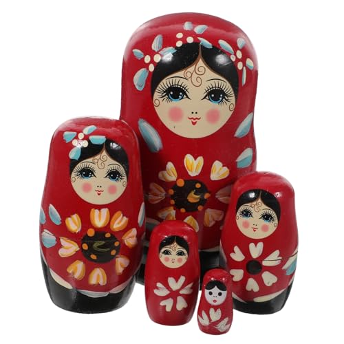 FUNOMOCYA Handgefertigte Teilig Handbemalte Russische Holzpuppen für Bunte Traditionelle Holzspielzeuge und Dekorative Sammlerfiguren FUNOMOCYA Handgefertigte Teilig Handbemalte Russische Holzpuppen für Bunte Traditionelle Holzspielzeuge und Dekorative Sammlerfiguren von FUNOMOCYA