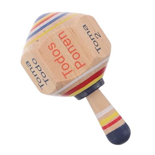 FUNOMOCYA Handgefertigter Holzspinner für Dekoratives Drehspielzeug Tragbarer Handgedrehter Gyro Party und Familienspiel für Mädchen Eleganter Holzspintop als und Deko von FUNOMOCYA