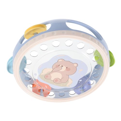 FUNOMOCYA Handheld Tambourine Hand Drum Glockenspiel für Niedliches Musikspielzeug mit Rhythmusförderung Tragbar und Leicht für Frühe Intelligenzförderung und Spielerisches Lernen von FUNOMOCYA