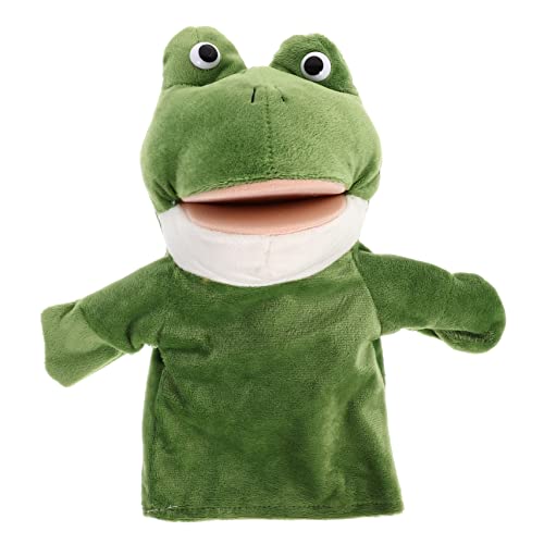 FUNOMOCYA Handpuppe Frosch mit Offenem Mund Weiches Bequemes Material Interaktives Storytelling für Kleinkinder Fördert Kreativität und Feinmotorik für Eltern Junge Mädchen Spiel von FUNOMOCYA